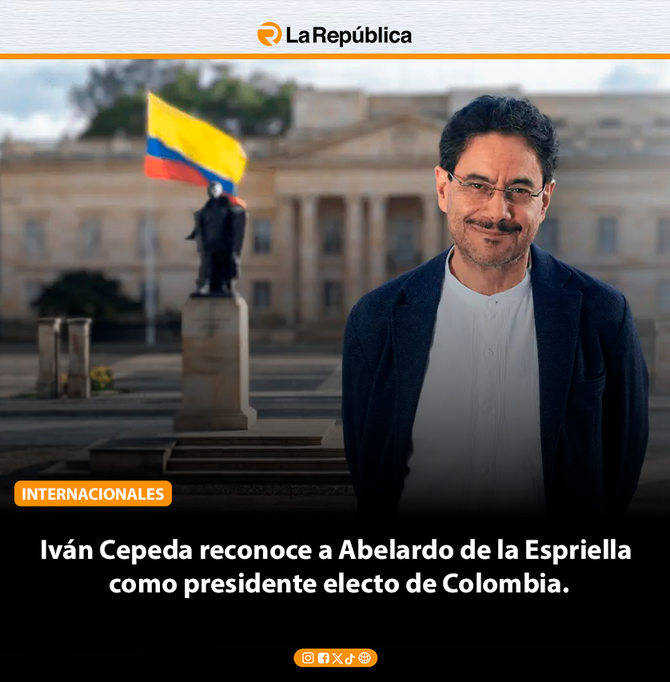 Iván Cepeda reconoce a Abelardo de la Espriella como presidente electo de Colombia. - Cover Image